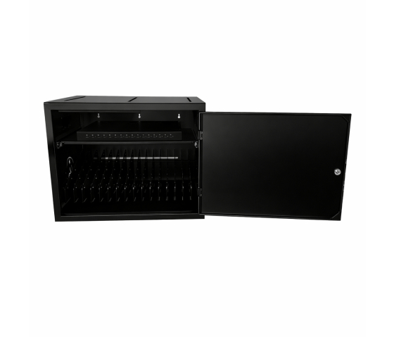 Armario de recarga BRVDC16 USB-C para 16 dispositivos móviles de hasta 17 pulgadas - negro