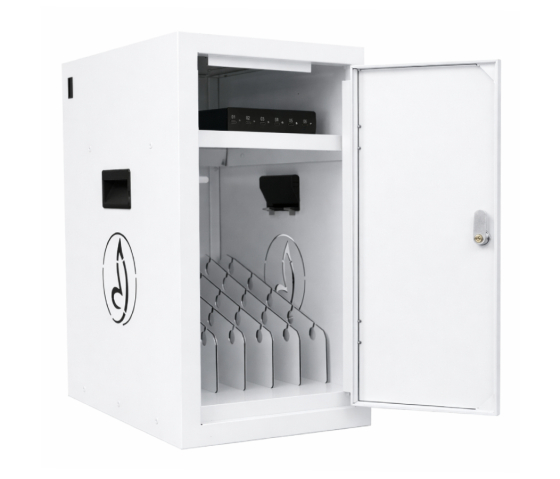 BRVDC6 USB-C charging cabinet for 6 mobile devices up to 17 inches - white
