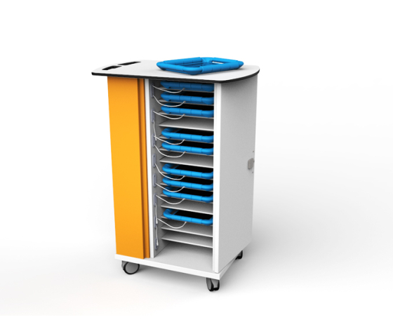 Charge & Sync oplaadkar voor 16 iPads met dikke beschermhoesjes - Zioxi SYNCT-KC-16 - sleutelslot