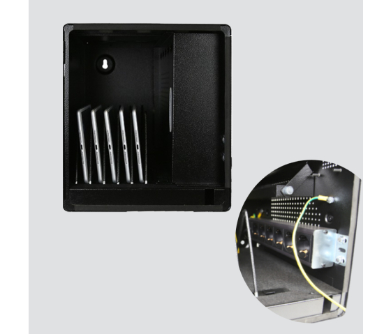NoteBox charging cabinet for 5 tablets and laptops - USB-C or power plugs