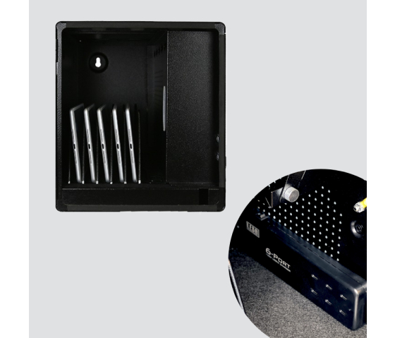 NoteBox charging cabinet for 5 tablets and laptops - USB-C or power plugs