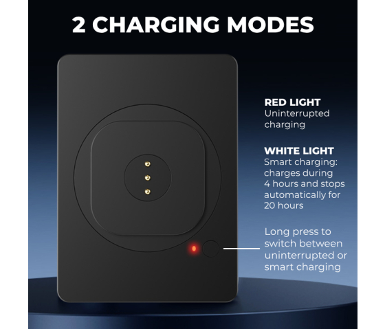 Magnetic tablet wall mount for iPad 10.2 inch (7, 8 and 9th generation) - wireless charging function - silver