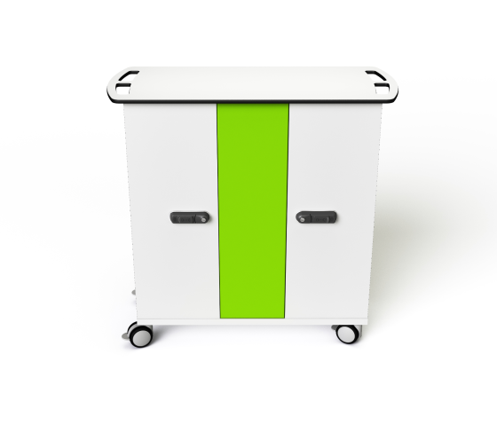iPad and Apple Pencil USB-C charging cart Zioxi CHRGTUC-PT-32-R for 32 iPads to 10.9 inch - RFID lock