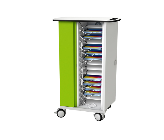 iPad and Pencil USB-C charging cart Zioxi CHRGTUC-PT-16-K# including USB-C cables for 16 iPads up to 10.9 inches - Key lock