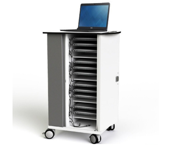 Chromebook charging trolley Zioxi CHRGT-CB-20-K for 20 Chromebooks up to 14 inch - key lock