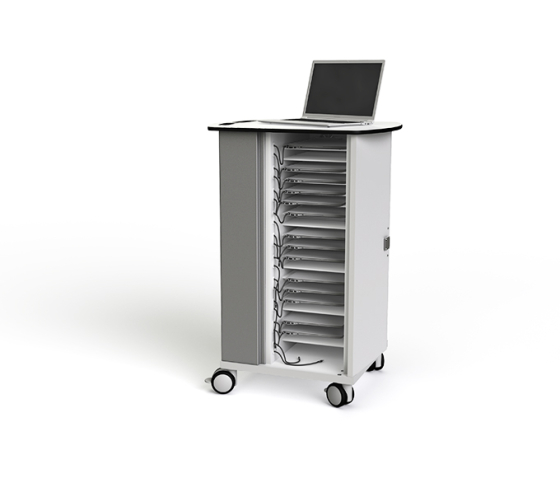 Chromebook charging trolley Zioxi CHRGT-CB-20-C for 20 Chromebooks up to 14 inch - digital code lock