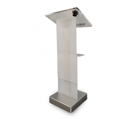 Metal/Acrylic height-adjustable lectern Cielo - grey