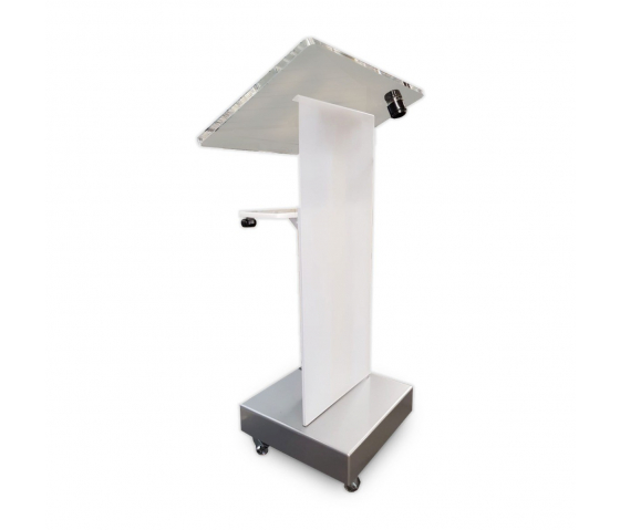 Metal/Acrylic height-adjustable lectern Cielo - grey