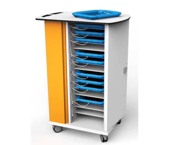 USB-C oplaadkar voor 15 iPads in grote beschermcovers - Zioxi CHRGTUC-GC-15-K - sleutelslot