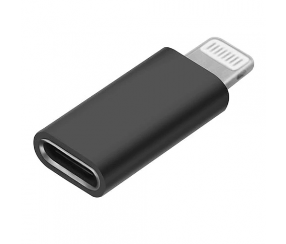 Adaptador/convertidor de USB-C a Lightning - negro 