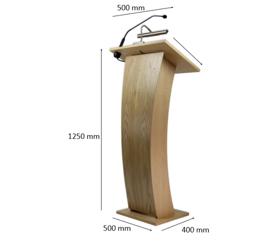 Wooden lectern Castor - cherry colour