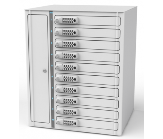 Zioxi Volt bay laptop-locker VLS1-10 til 10 Chromebooks på op til 17 tommer-stikblok - digital kodelås
