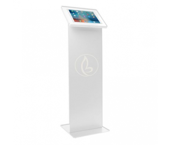 Soporte de suelo con pantalla Securo L para tablets de 12-13 pulgadas - blanco