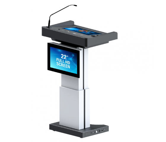 Height-adjustable digital lectern Helsinki