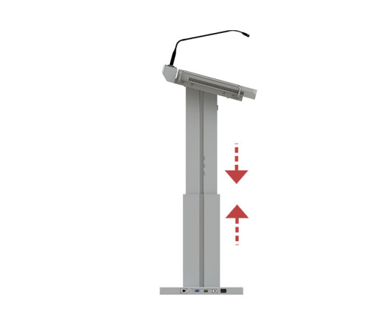Height-adjustable digital lectern Oslo