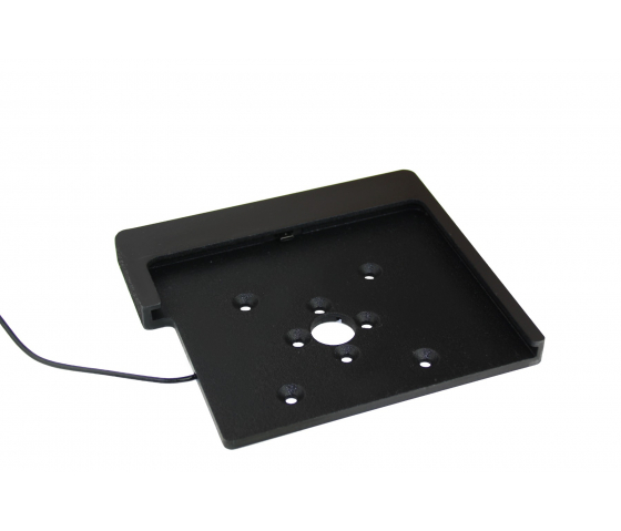 Domo Slide tablet wandhouder vlak met laadfunctionaliteit voor iPad 10.9 & 11 inch  - Zwart