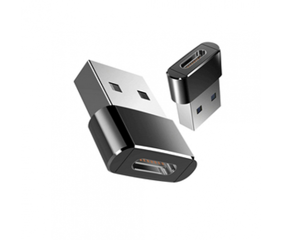 Domo Sells 2 Stück usb a zu usb c Adapter oder USB C zu USB A Konverter - schwarz - USB-A - USB-C- 2 Stück