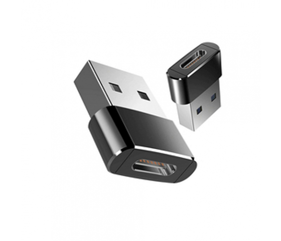 usb a naar usb c adapter - USB C naar USB A converter - USB A to USB C HUB - zwart - USB type A - USB type C - 2 stuks