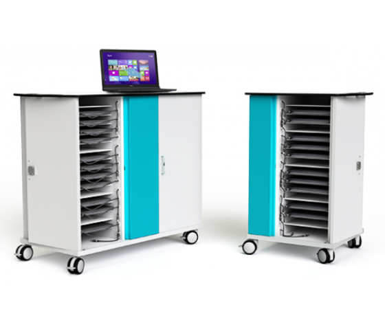 Laptop onView carrello di ricarica Zioxi CHRGT-LS-32-O3 per 32 computer portatili fino a 16 pollici - Blocco a combinazione