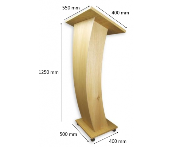 Rednerpult aus Holz Castor - Farbe Nussbaum