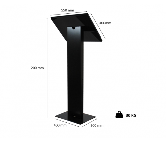 Metal/plast talerstol Arena - Sort