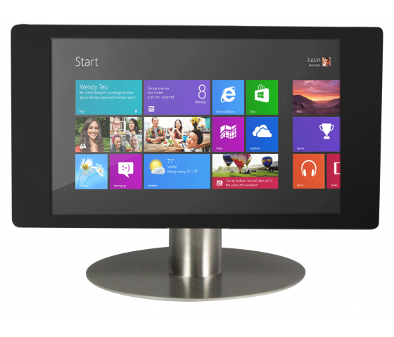 Tablet Bodenständer Fino für Microsoft Surface Pro 12.3 - schwarz/Edelstahl