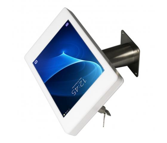 Tablet Wandhalterung Fino für Samsung Galaxy 12.2 Tablets - weiß/Edelstahl 