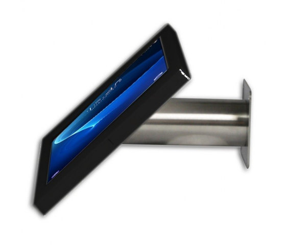 Tablet Wandhalterung Fino für Samsung Galaxy Tab 9.7 Tablets - schwarz/ Edelstahl