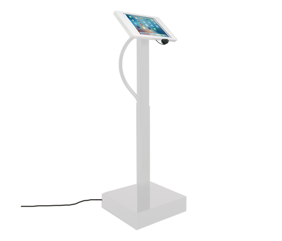 Electronic height adjustable tablet floor stand Suegio Fino for iPad 11 inch 2025 - white