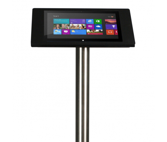 Podstawka podłogowa Fino pod tablet Microsoft Surface Pro 12.3 - czarna/stal nierdzewna