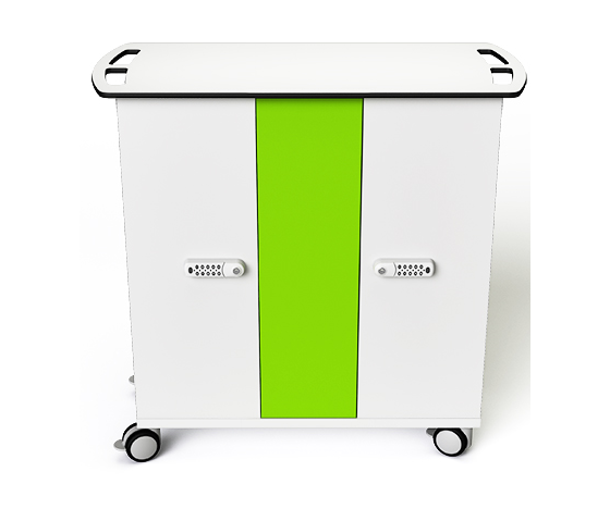 iPad and Pencil USB-C charging cart Zioxi CHRGTUC-PT-32-C# including USB-C cables for 32 iPads up to 10.9 inches - Digital code lock
