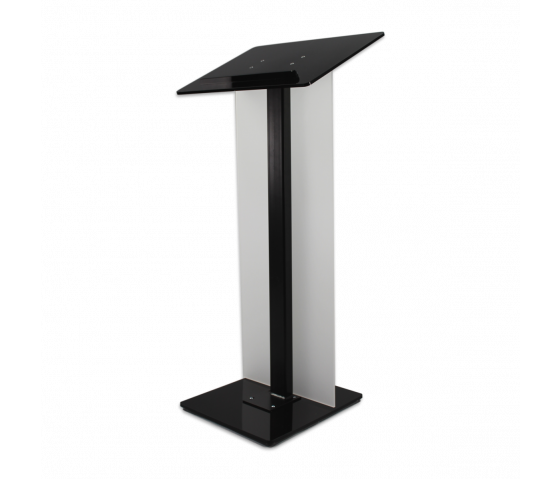 Metal/Acrylic black lectern Gomez
