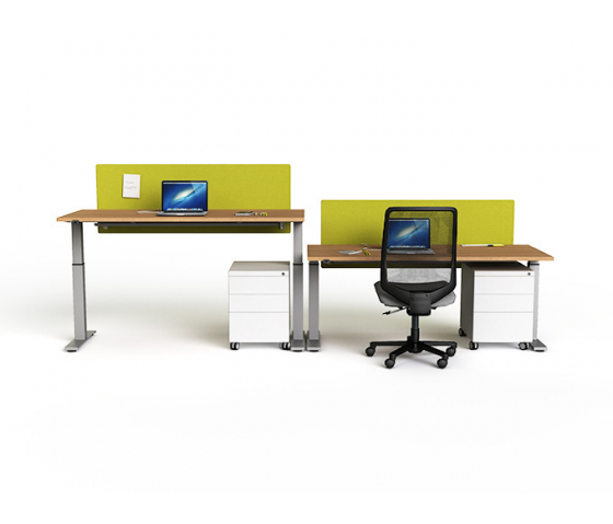 Elektriskt höj- och sätesjusterbart skrivbord 160 cm brett