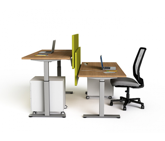 Elektryczne biurko do pracy siedzącej i stojącej z regulacją wysokości o szerokości 200 cm