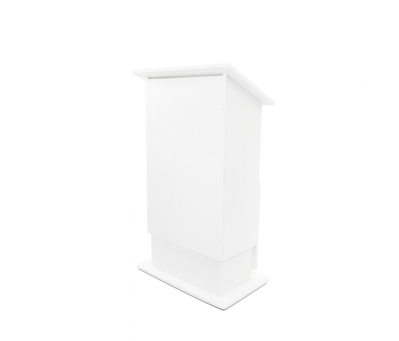 Height-adjustable plastic lectern HiLo - white