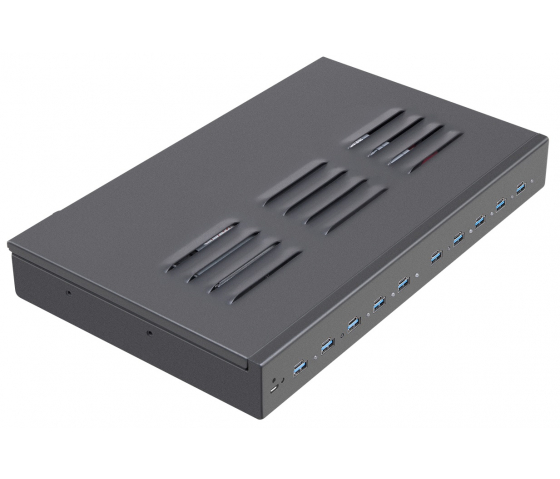 10 port Dual Charge USB-A/USB-C 1000W oplaadhub - zwart