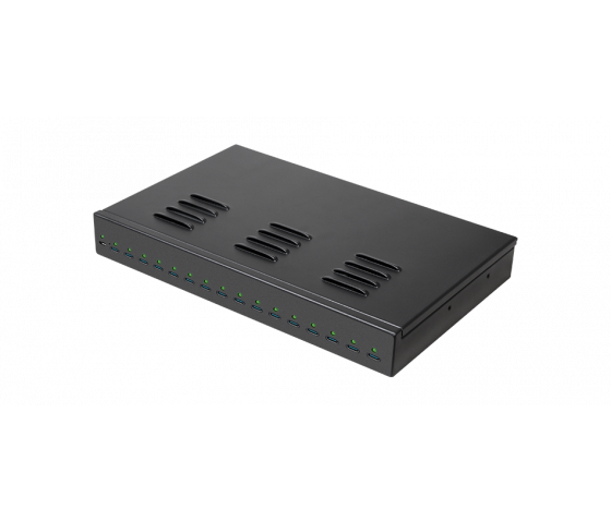 16 port USB-C 1000W oplaadhub - zwart