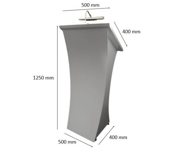 Wooden lectern Neptune - grey