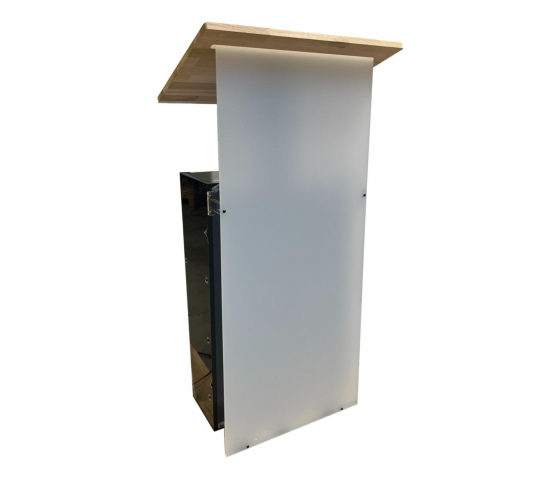 Height adjustable Acrylic/metal lectern Notulus - black