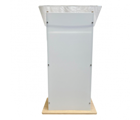 Acrylic-wood lectern Esmeralda – oak-coloured 