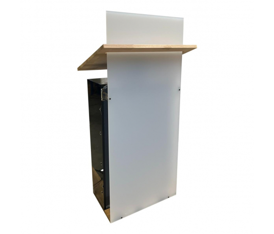 Height adjustable Acrylic/metal lectern Notulus - black