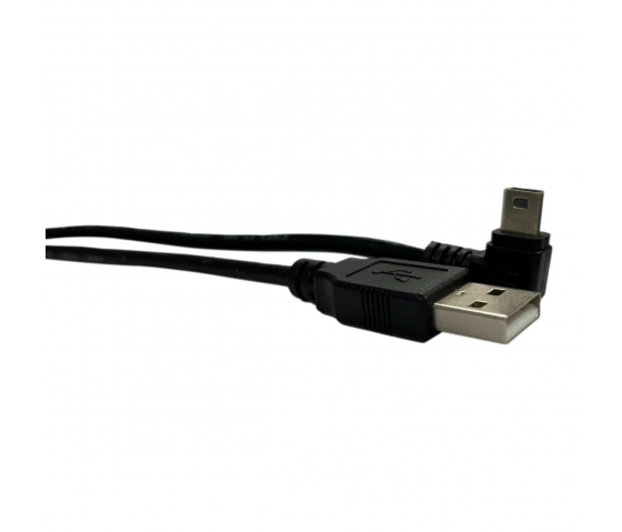 Mini USB haakse kabel 2 meter voor camera's, PS3 controllers en smartphones en andere apparaten - zwart