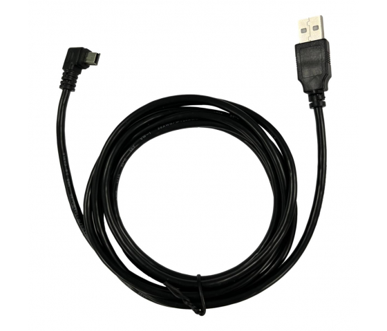 Mini USB haakse kabel 2 meter voor camera's, PS3 controllers en smartphones en andere apparaten - zwart