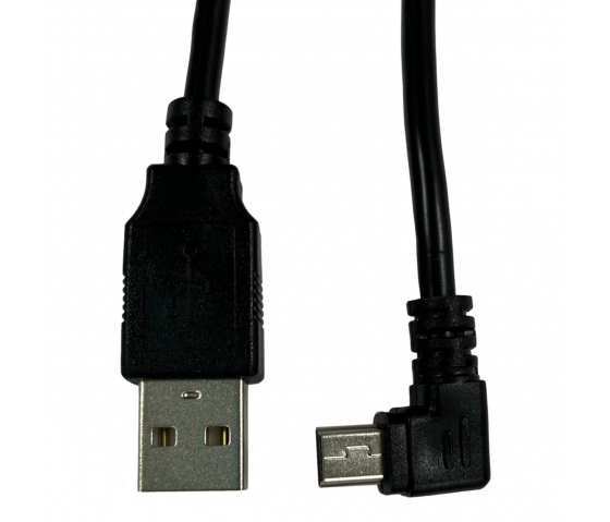 Abgewinkeltes Mini-USB-Ladekabel (2 m) für Kameras, PS3-Controller und Smartphones