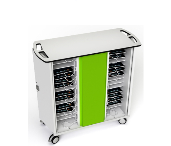 Carrello di ricarica Zioxi CHRGTUC-TB-32-K# per 32 tablet fino a 10,5 pollici - include cavi USB-C - Serratura a chiave