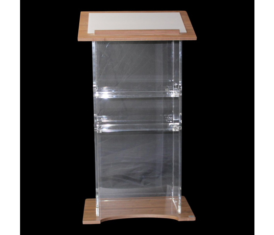 Wood/acrylate lectern Ensemble - clear