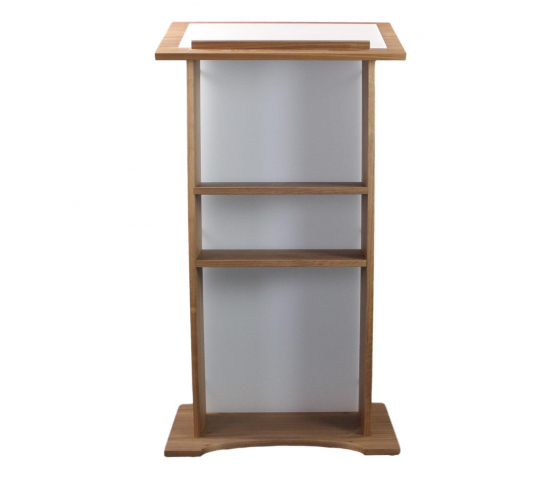 Wood/acrylate lectern Louvre - clear