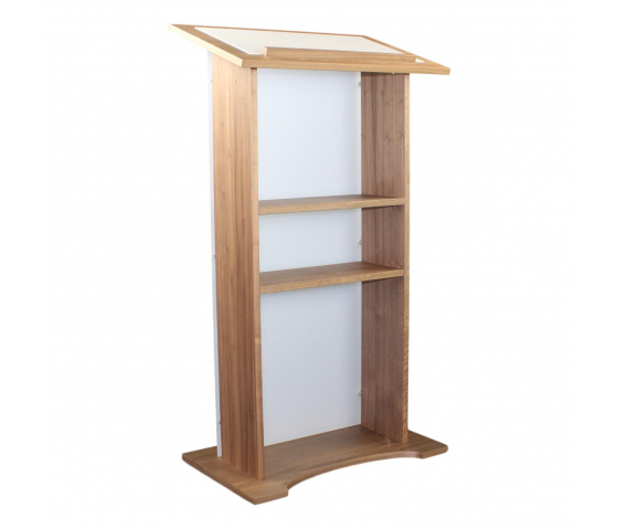 Wood/acrylate lectern Louvre - clear