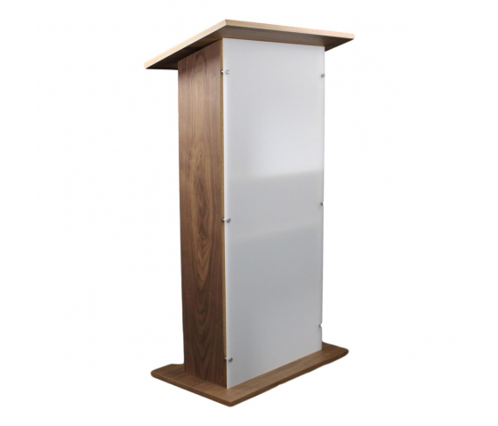 Wood/acrylate lectern Louvre - clear