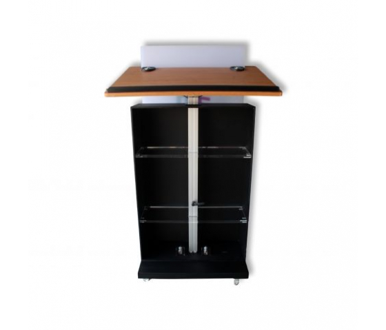 Height adjustable Acrylic/metal lectern Notulus - black